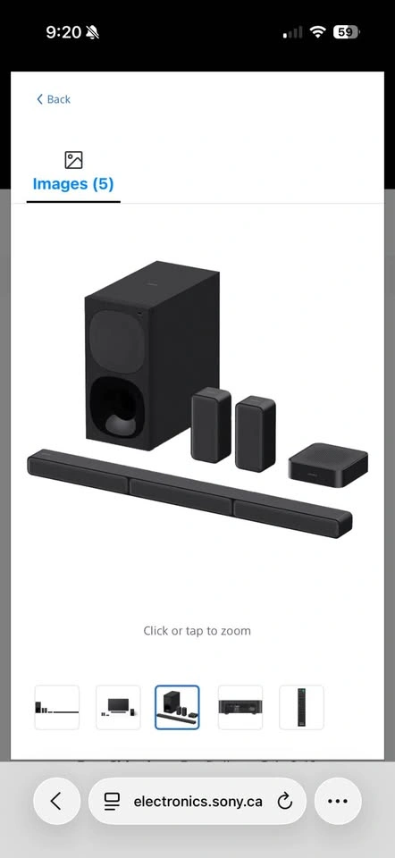 Sony 5.1 Home Theatre Soundbar System - photo 3