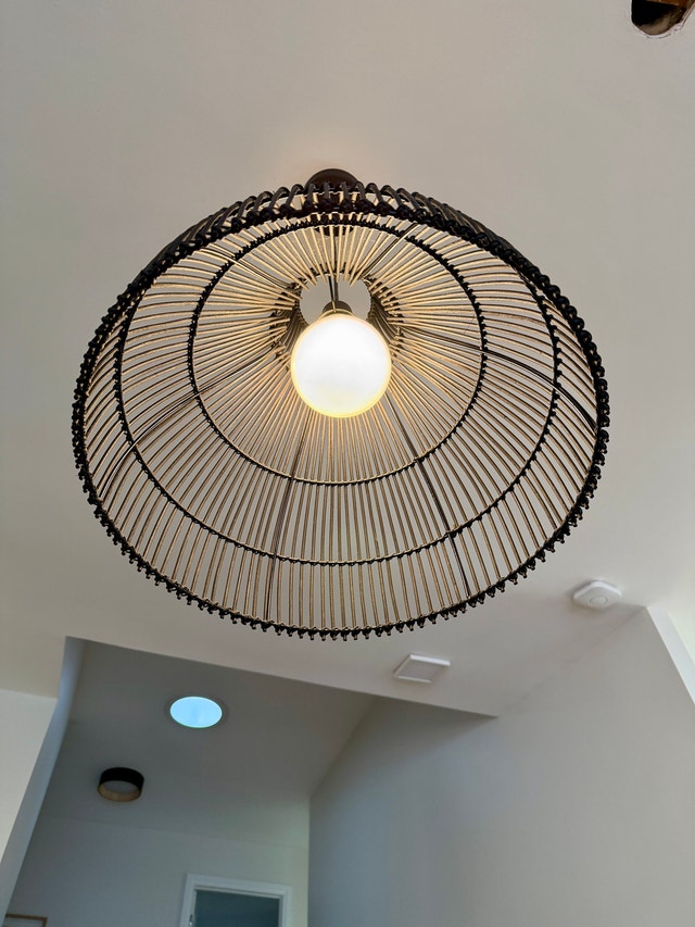 20” Woven Rattan Pendant Light – Dining Room - B - photo 5