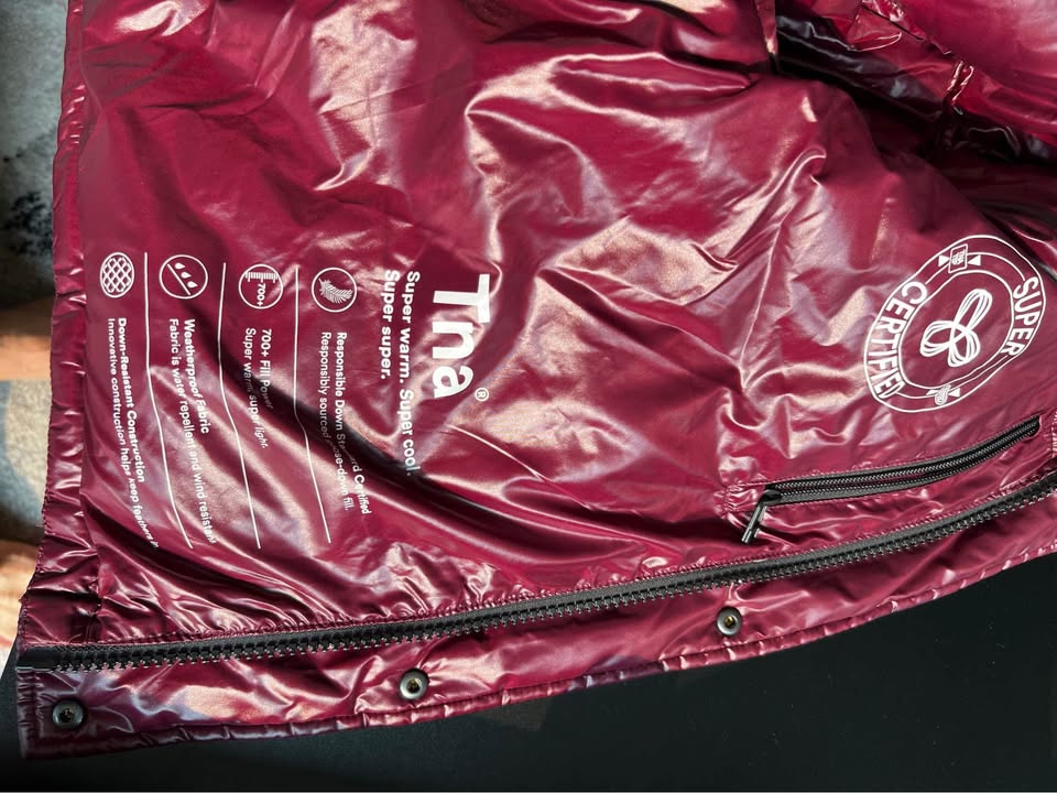 TNA THE SUPER FUFF JACKET IN BURGANDY - photo 4