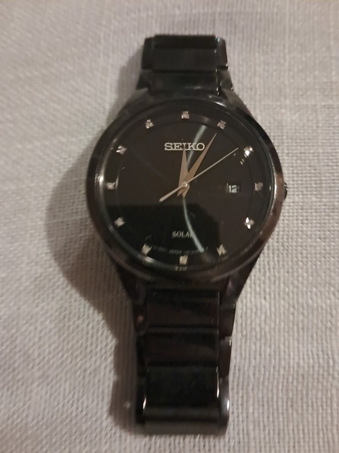 Seiko Solar Men's Black Watch - SNE243