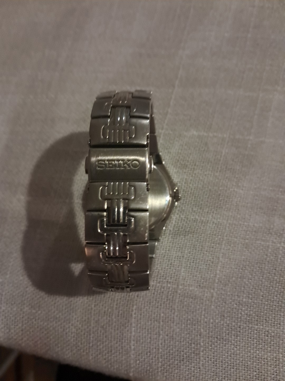 Seiko SGEE25 Men's Watch Black Dial Diamond Markers Stainless St - photo 5