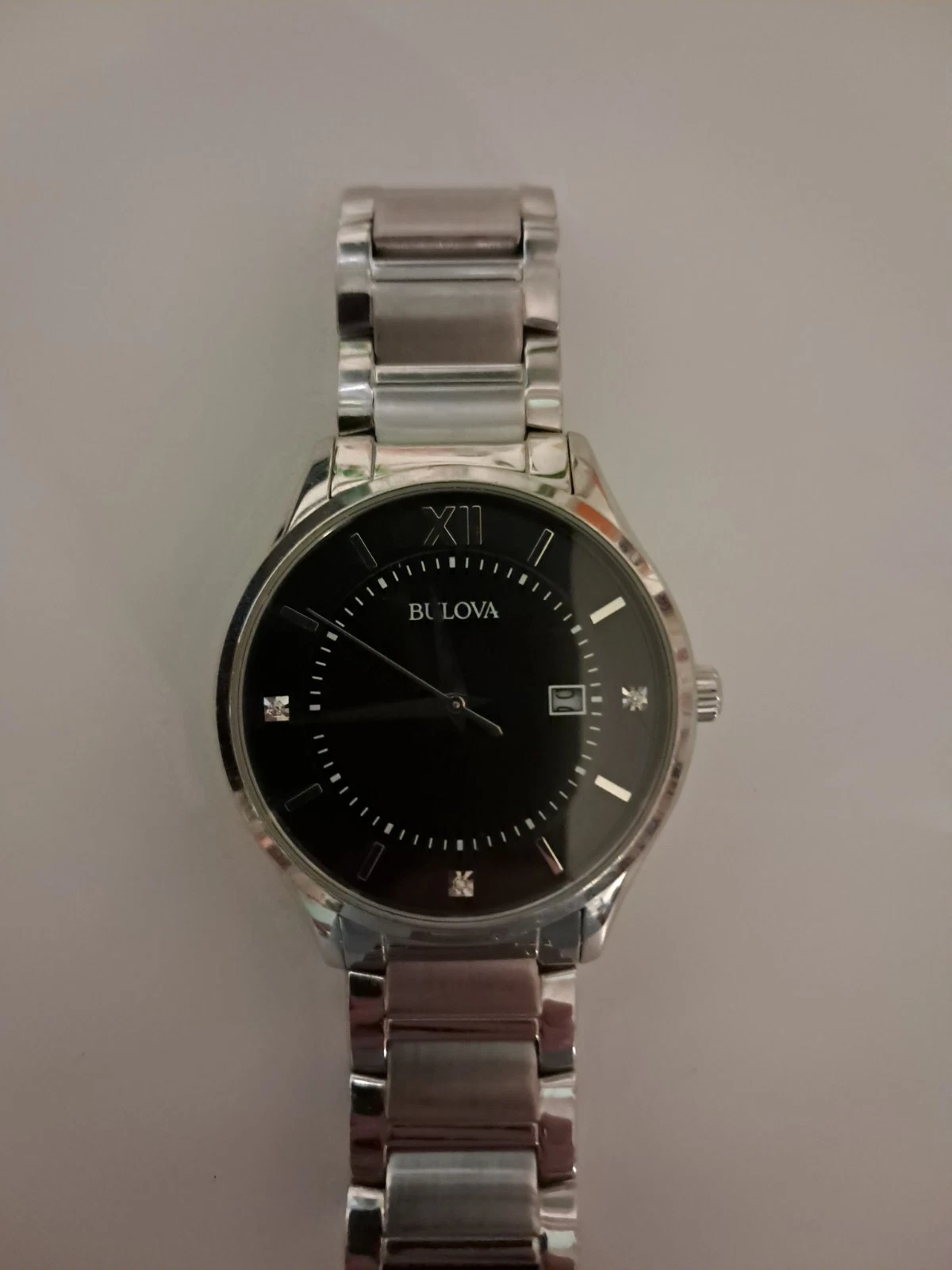 Bulova Men's 96D142 Diamond Accent Black Dial Watch - photo 5