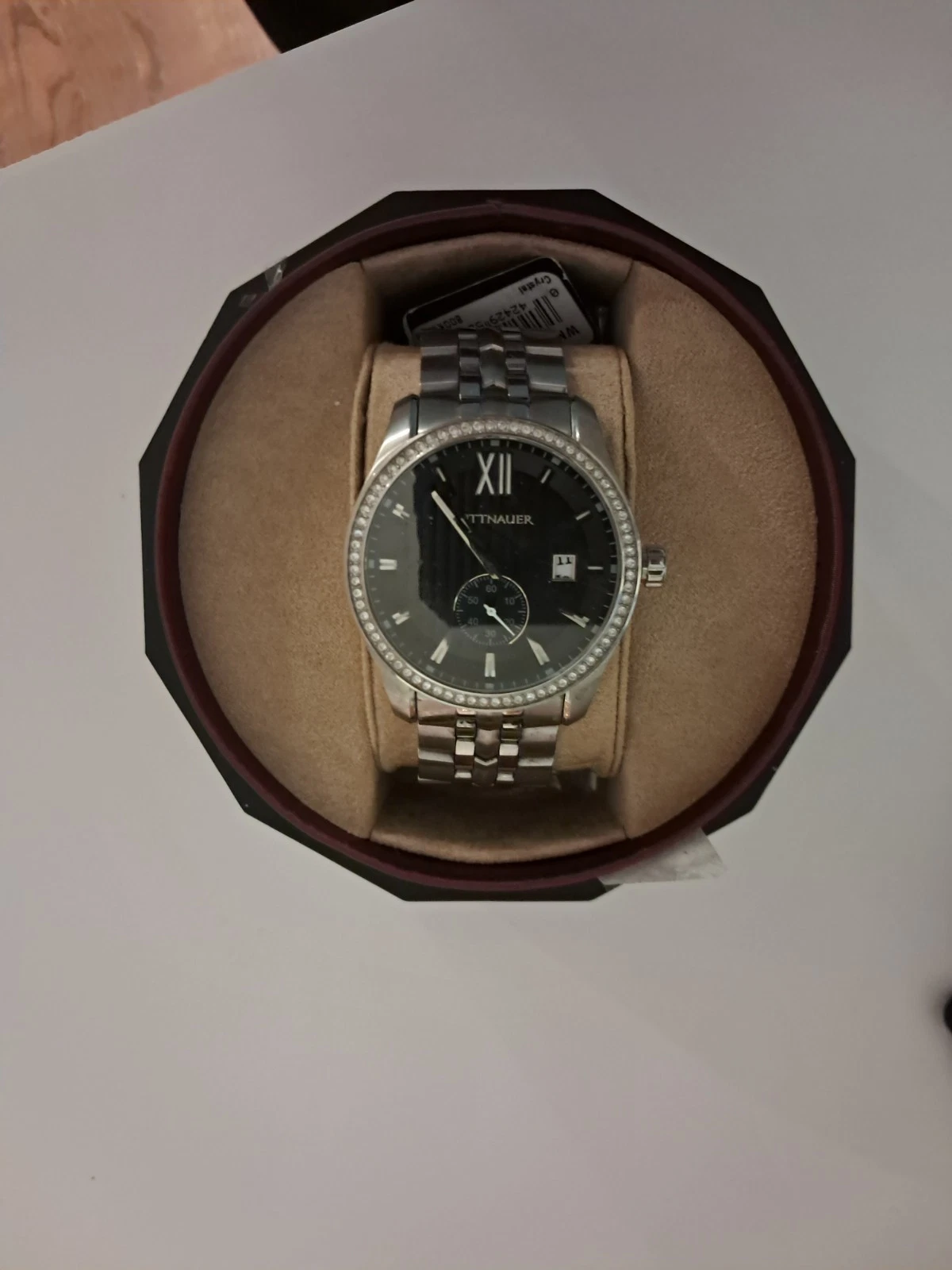 New! Wittnauer Michael Black Steel Men's Watch WN3031