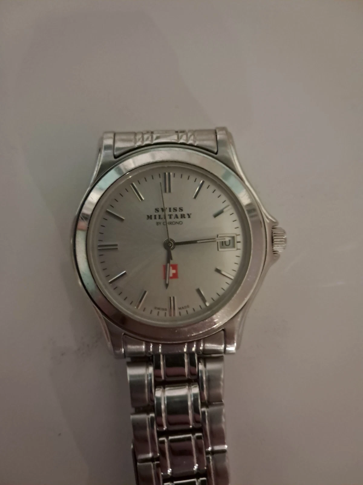 Silver Stainless Steel Swiss Military Men's Quartz Watch - photo 5