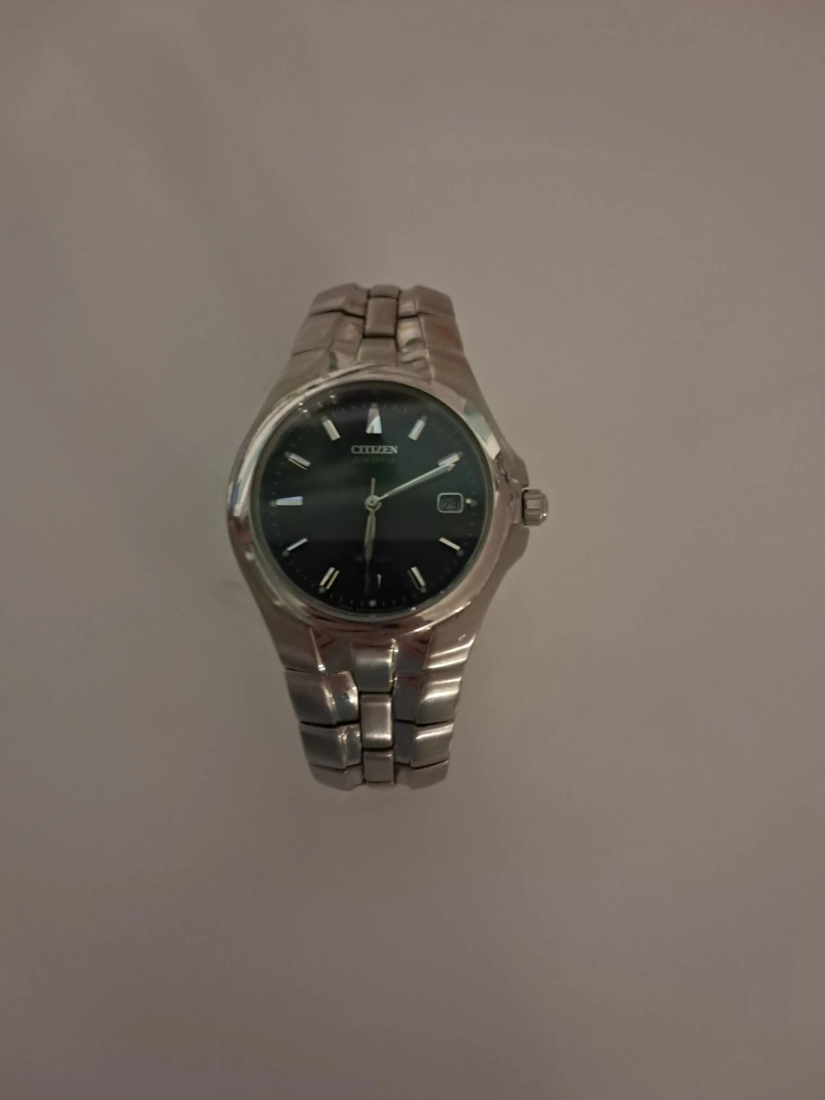 Citizen Eco-Drive Titanium Watch Mens 40mm WR 100 Date Silver To