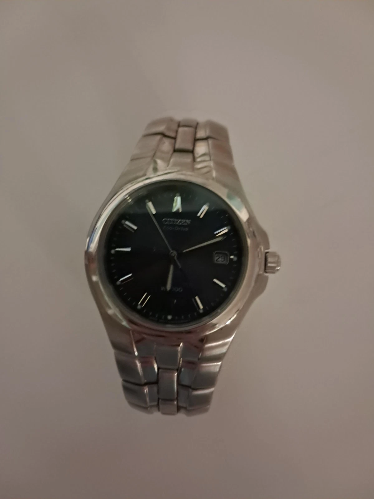Citizen Eco-Drive Titanium Watch Mens 40mm WR 100 Date Silver To - photo 5