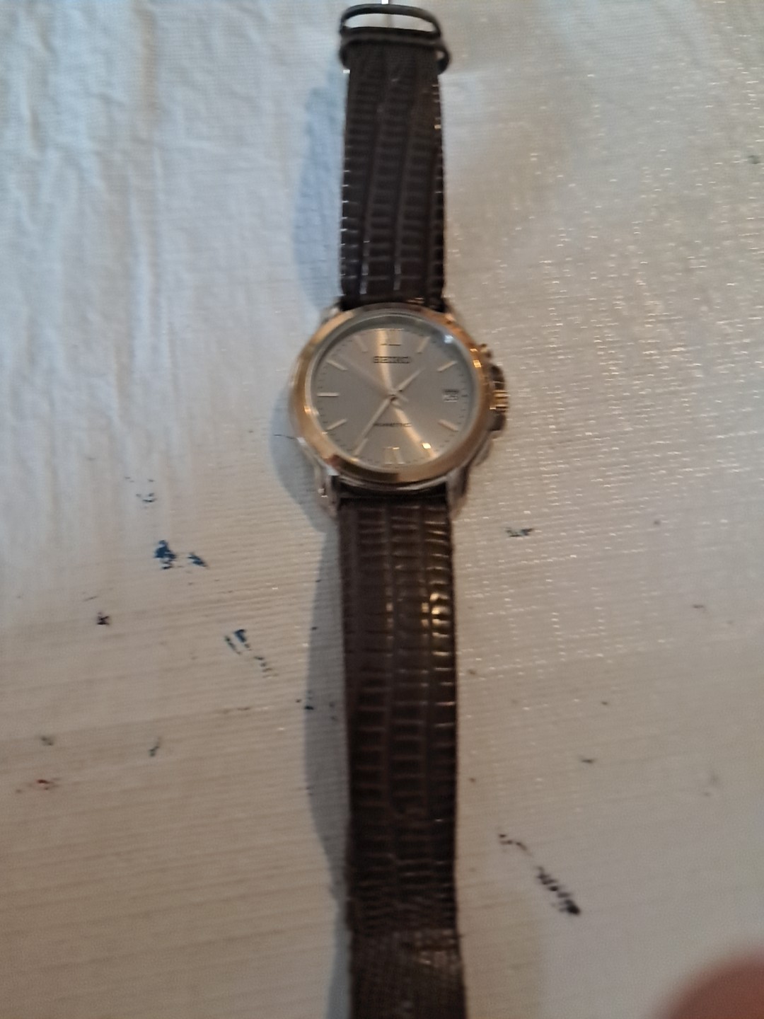 Seiko Kinetic Watch - Brown Leather Strap
