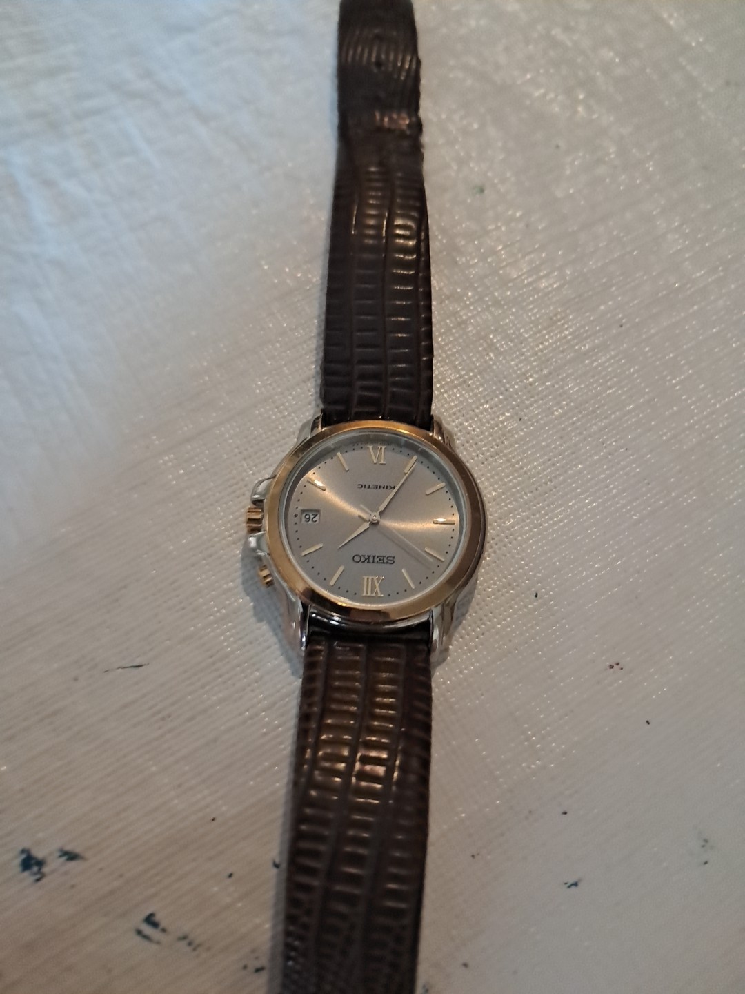 Seiko Kinetic Watch - Brown Leather Strap - photo 2