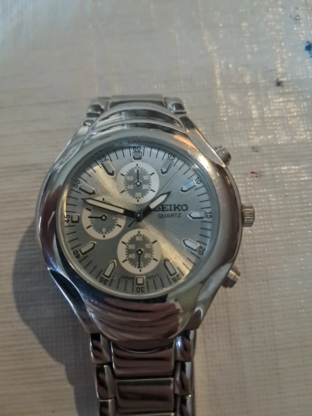 Seiko Chronograph Quartz 7T92-0BL0 Watch - Silver - photo 5
