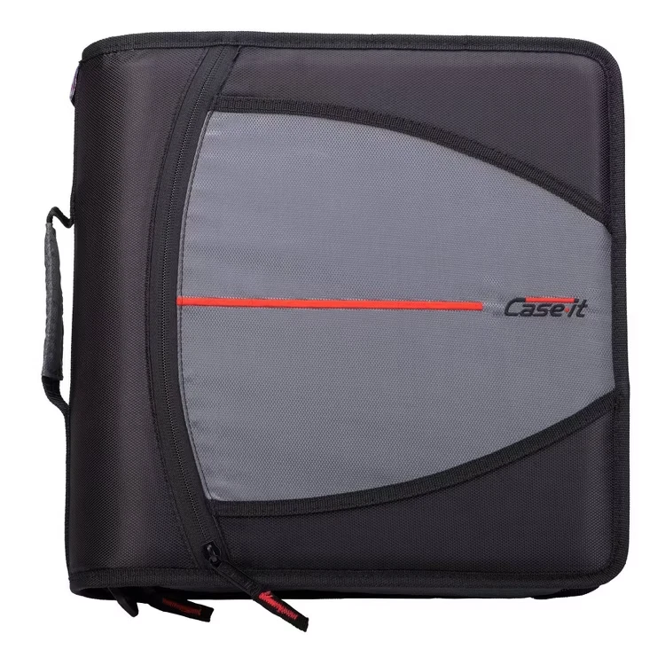 Case-It T641P Zipper Binder 3-Inch with Expanding File