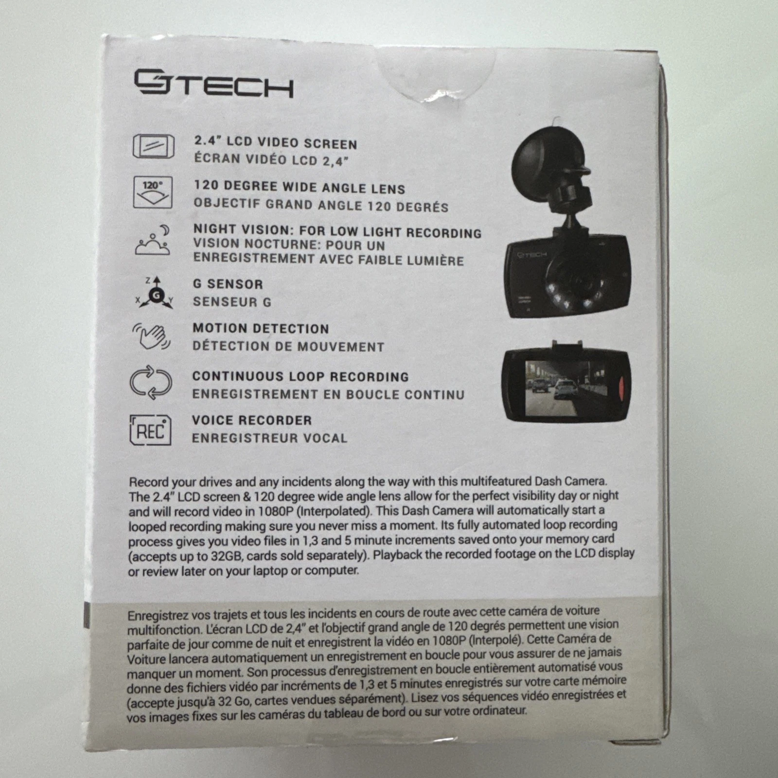 CJ TECH 1080HD Dash Camera w/ Night Vision, 2.4" LCD - photo 4