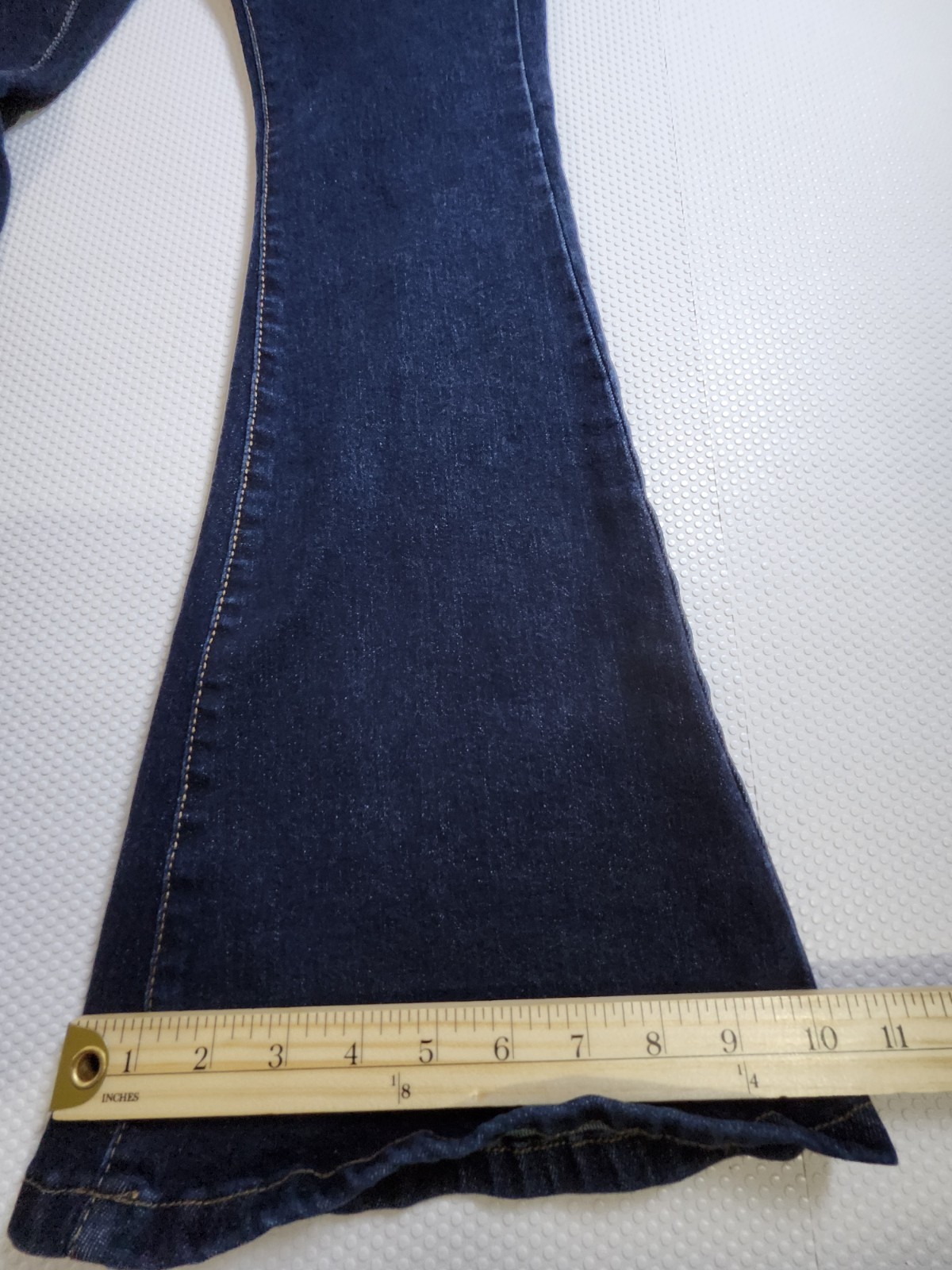 Women's High-Rise Dark Blue Flare Jeans - Wide Leg - photo 3