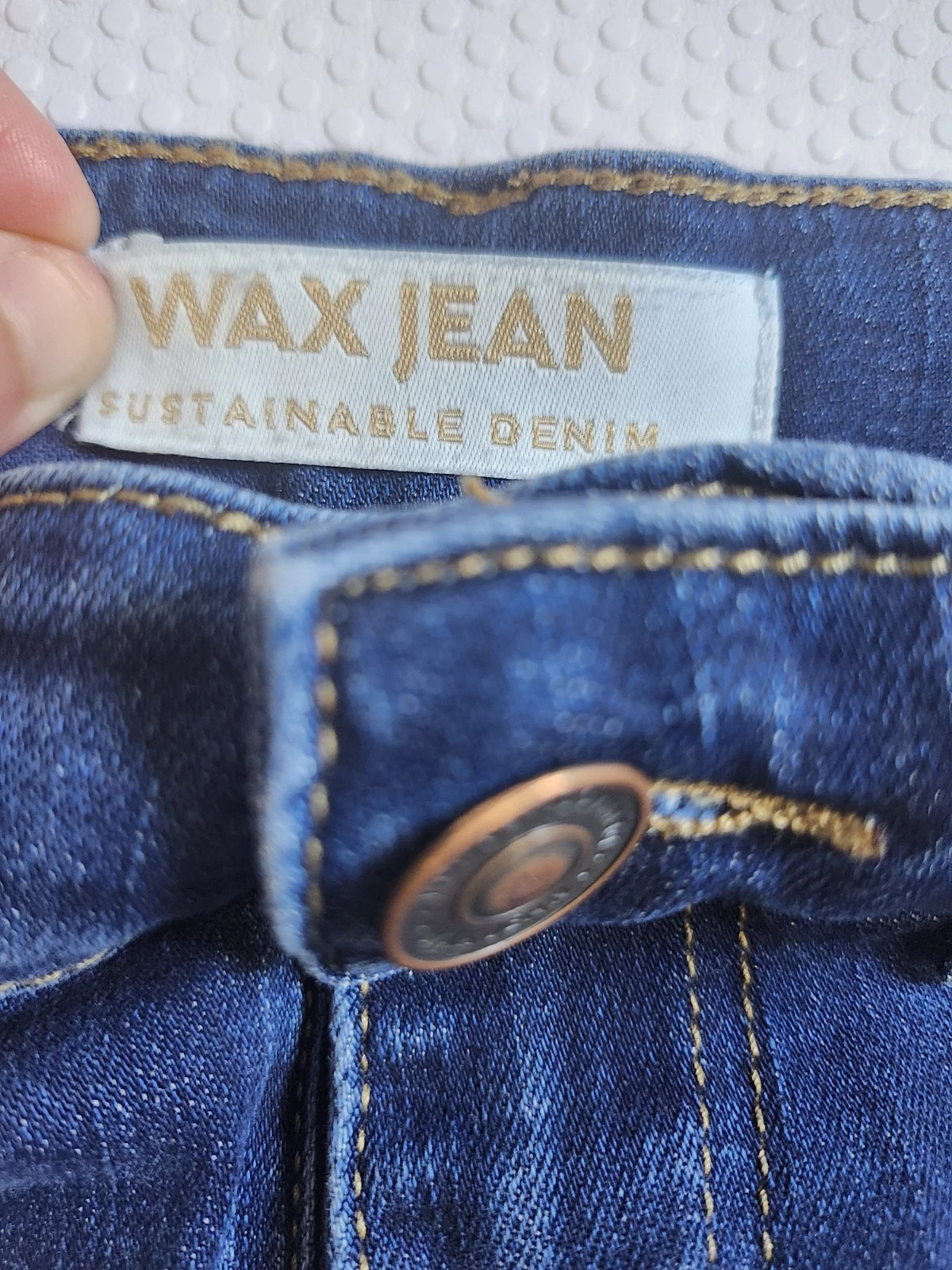 Wax Jean Dark Blue Rolled Cuff Distressed Denim Shorts - photo 2
