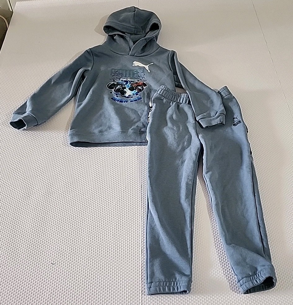 Puma x Hot Wheels Monster Trucks Hoodie & Sweatpants Set - 4T - photo 2