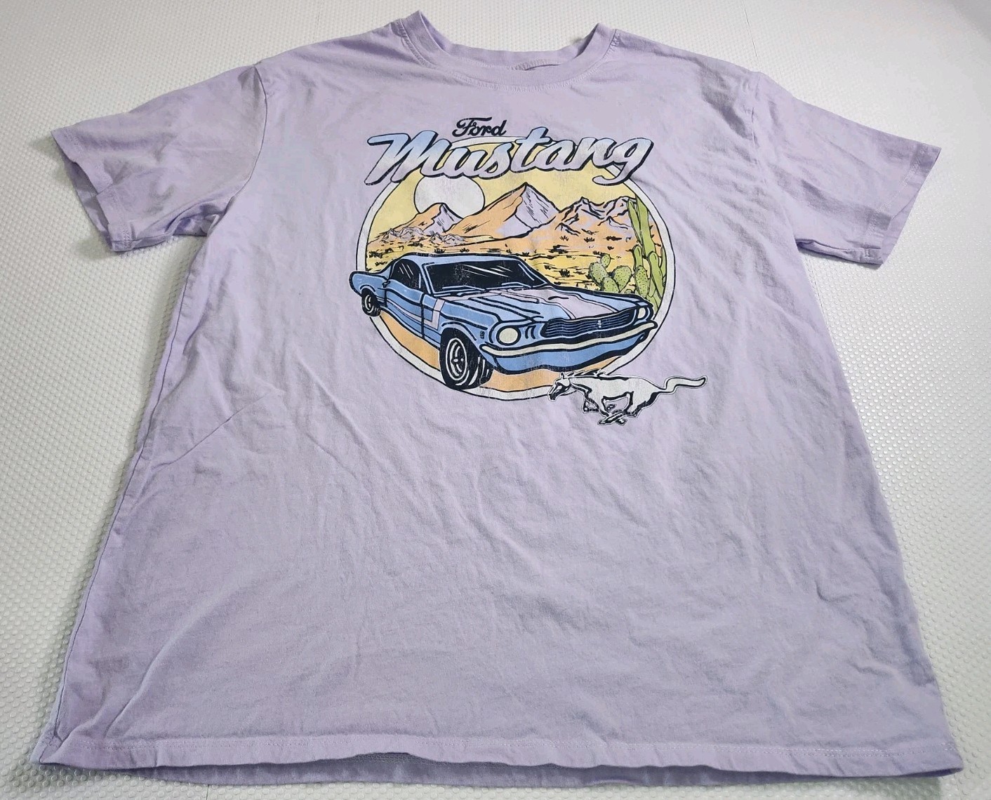 Ford Mustang Graphic T-Shirt - Lavender, Size M