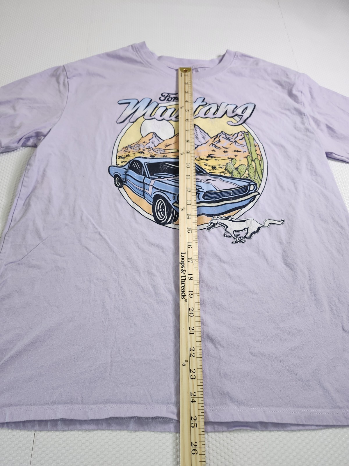 Ford Mustang Graphic T-Shirt - Lavender, Size M - photo 4