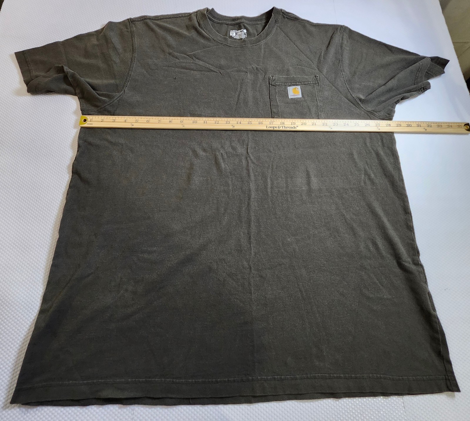 Carhartt Olive Short-Sleeve Pocket Tee with Logo Patch - Imperfe - photo 3