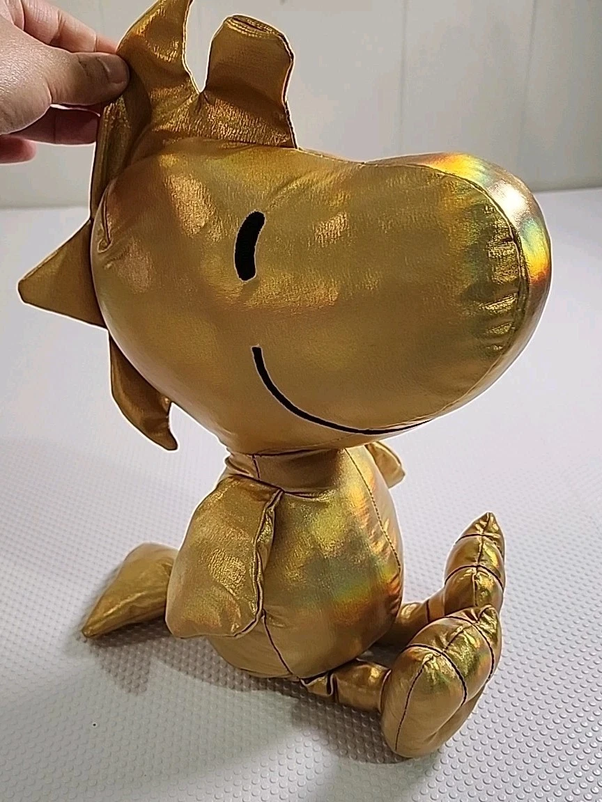 Peanuts 75th Anniversary Woodstock Plush Toy - Metallic Gold