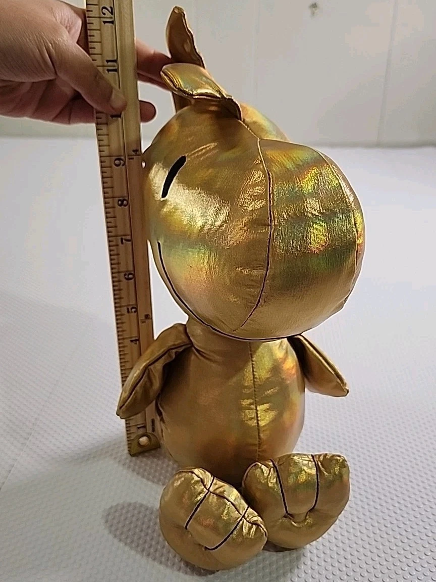 Peanuts 75th Anniversary Woodstock Plush Toy - Metallic Gold - photo 3
