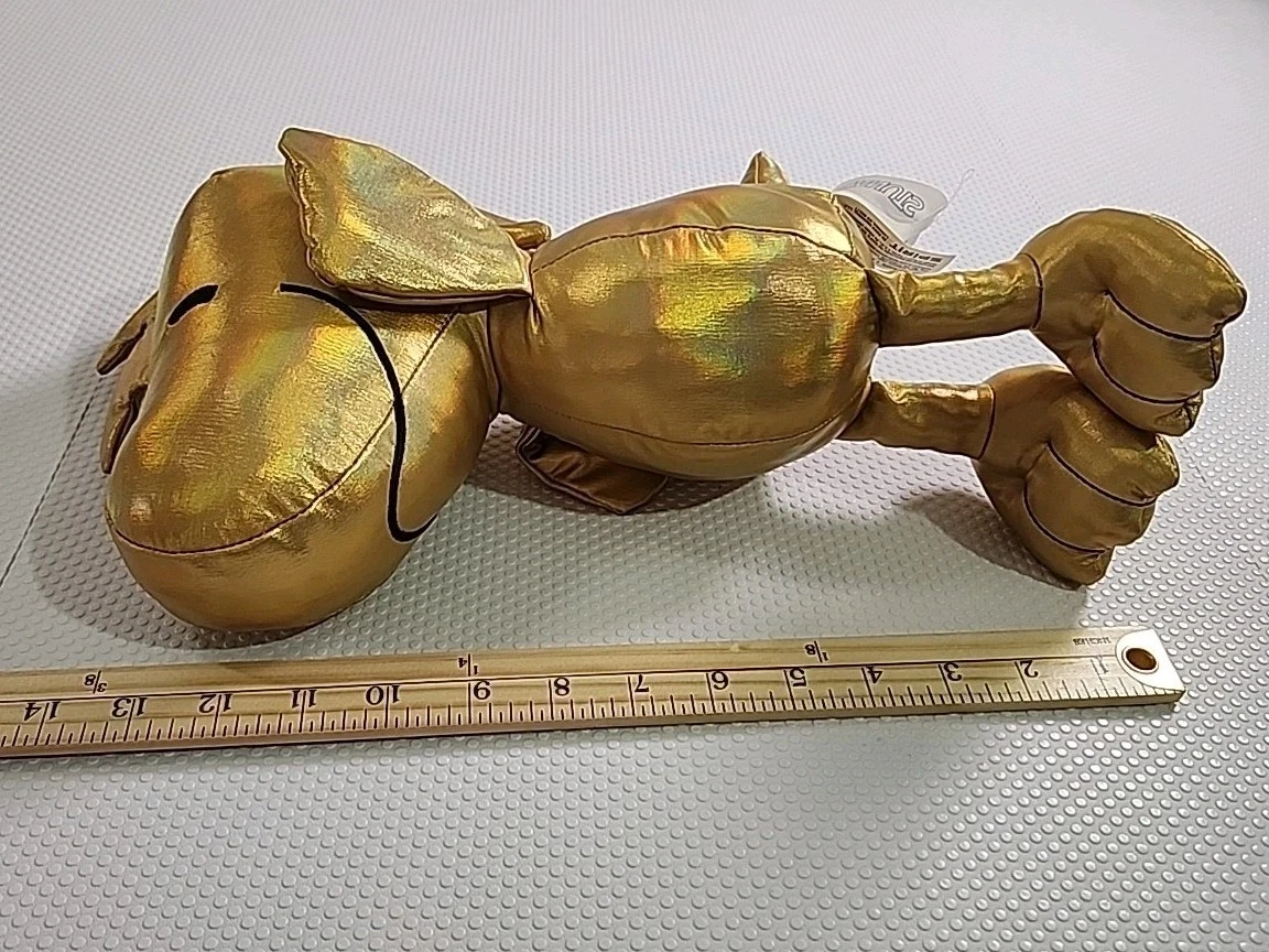 Peanuts 75th Anniversary Woodstock Plush Toy - Metallic Gold - photo 4