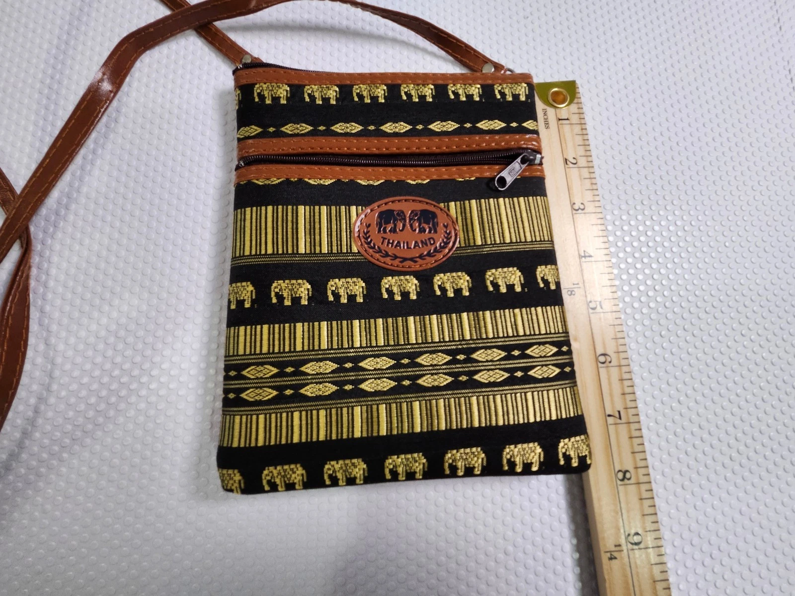 Black & Brown Elephant Print Crossbody Bag - photo 2
