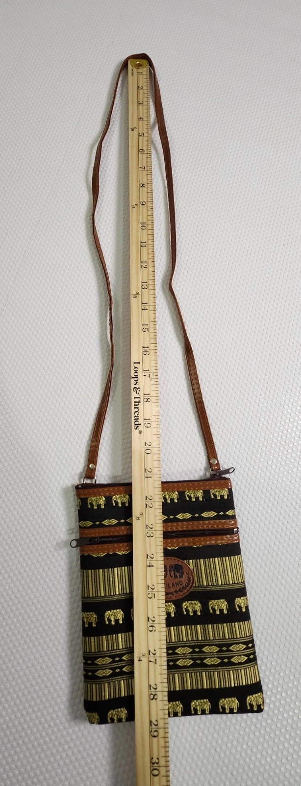 Black & Brown Elephant Print Crossbody Bag - photo 3