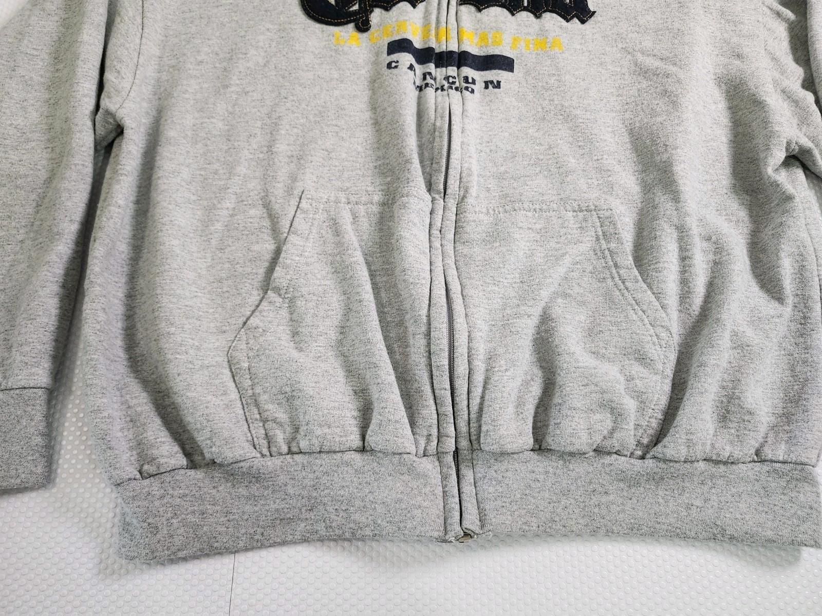 Unisex Gray Corona Extra Beer Logo Zip-Up Hoodie - Size XL - photo 4