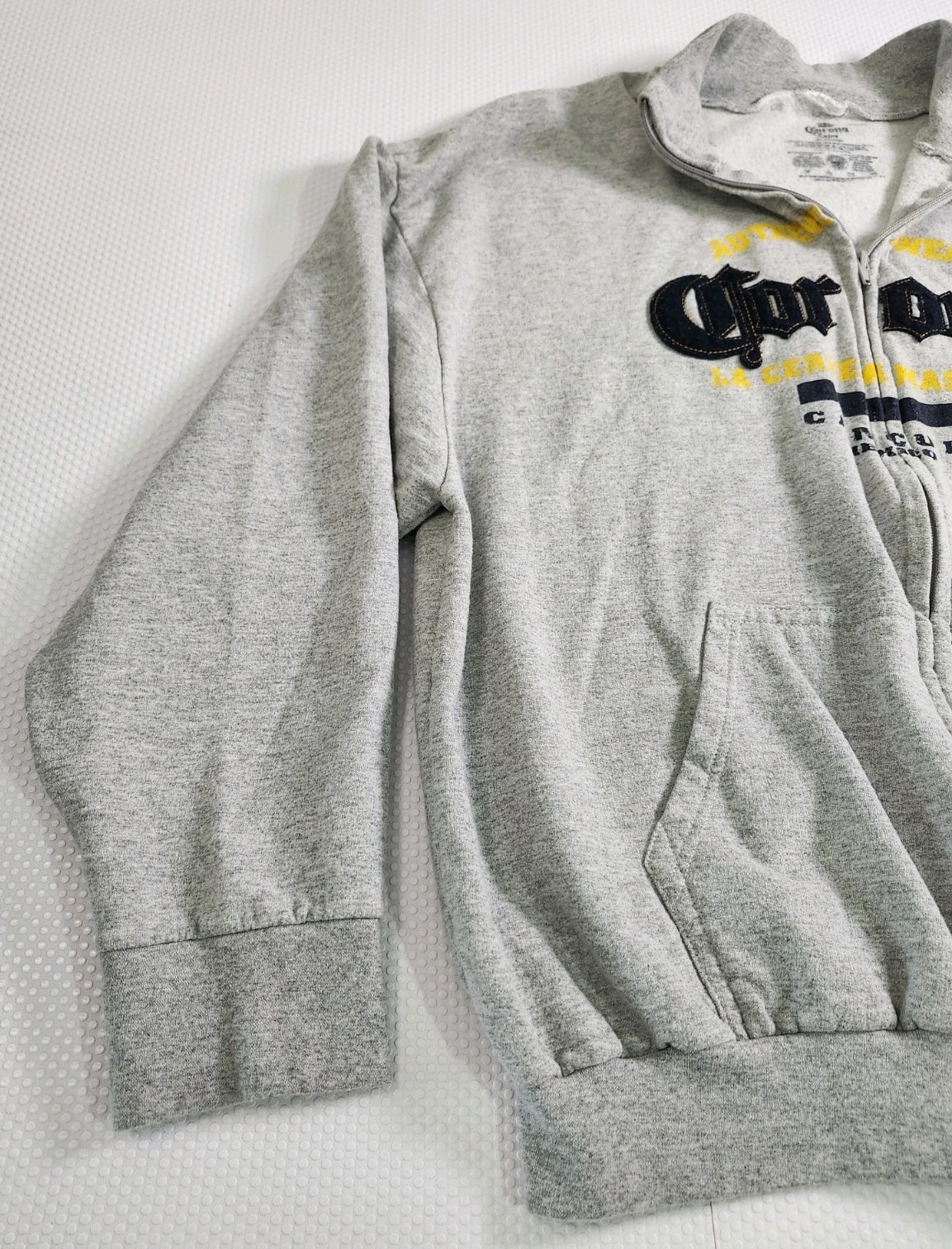 Unisex Gray Corona Extra Beer Logo Zip-Up Hoodie - Size XL - photo 5