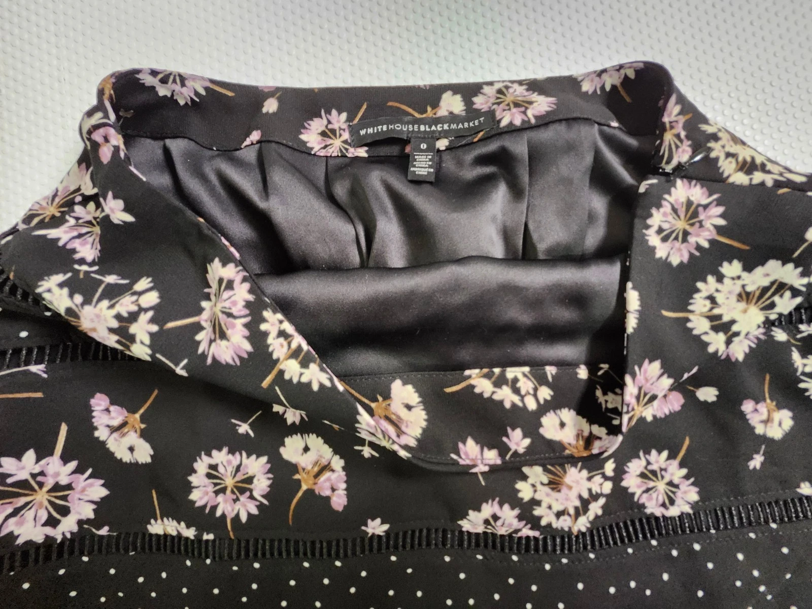White House Black Market Black Floral & Polka Dot Pencil Skirt - photo 4