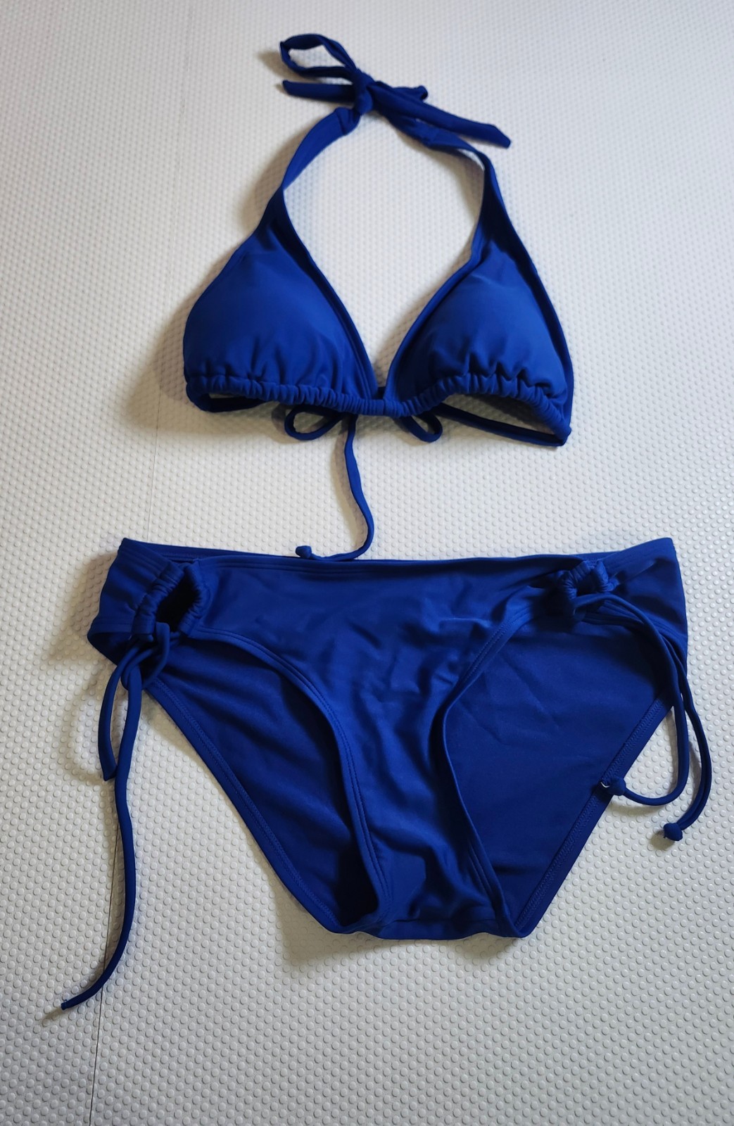 City Streets Bright Blue Bikini Top & Bottom with Side Drawstrin