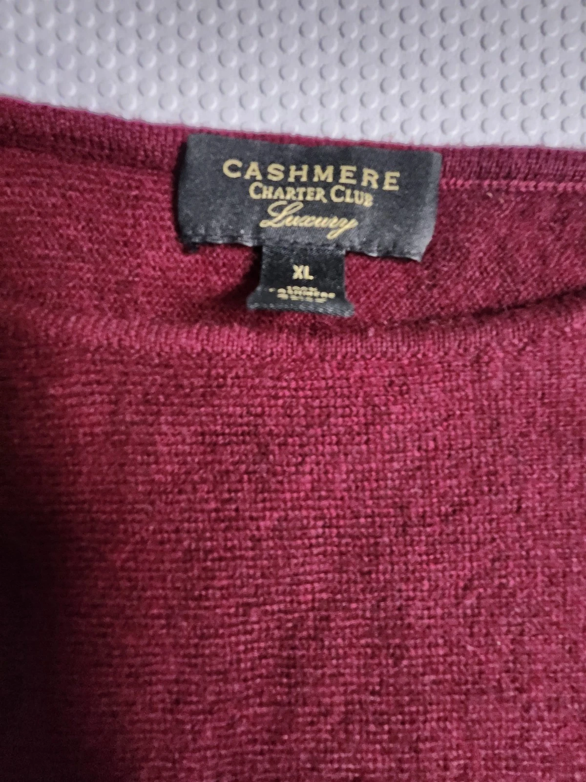 Burgundy Scoop Neck Pullover Sweater 100% Cashmere Size XL - photo 2