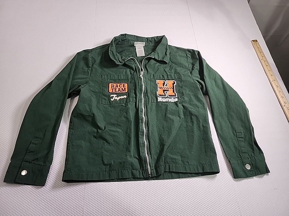 Honda Green Race Team Zip-Front Jacket - Minor Flaw on Back
