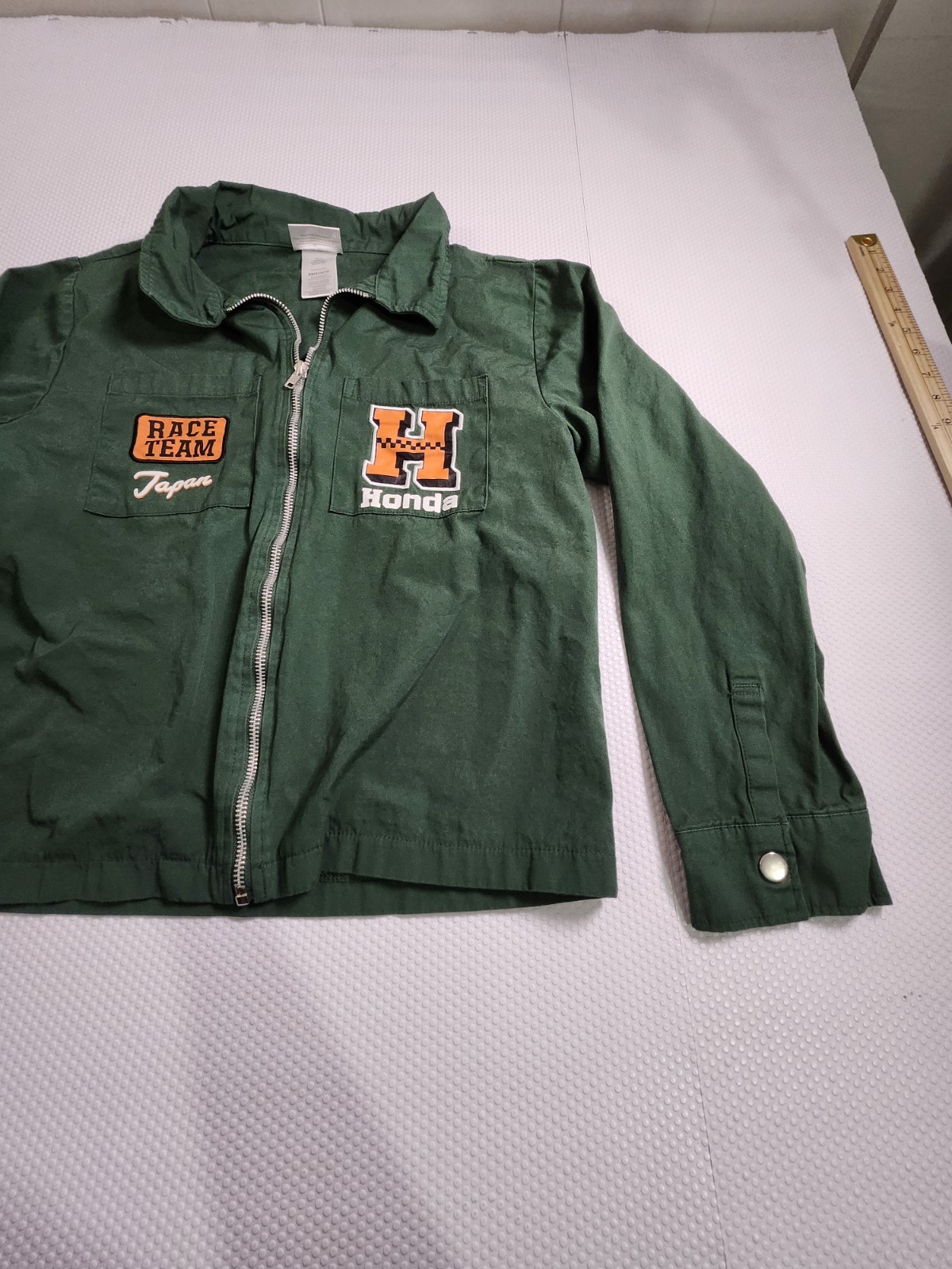 Honda Green Race Team Zip-Front Jacket - Minor Flaw on Back - photo 3