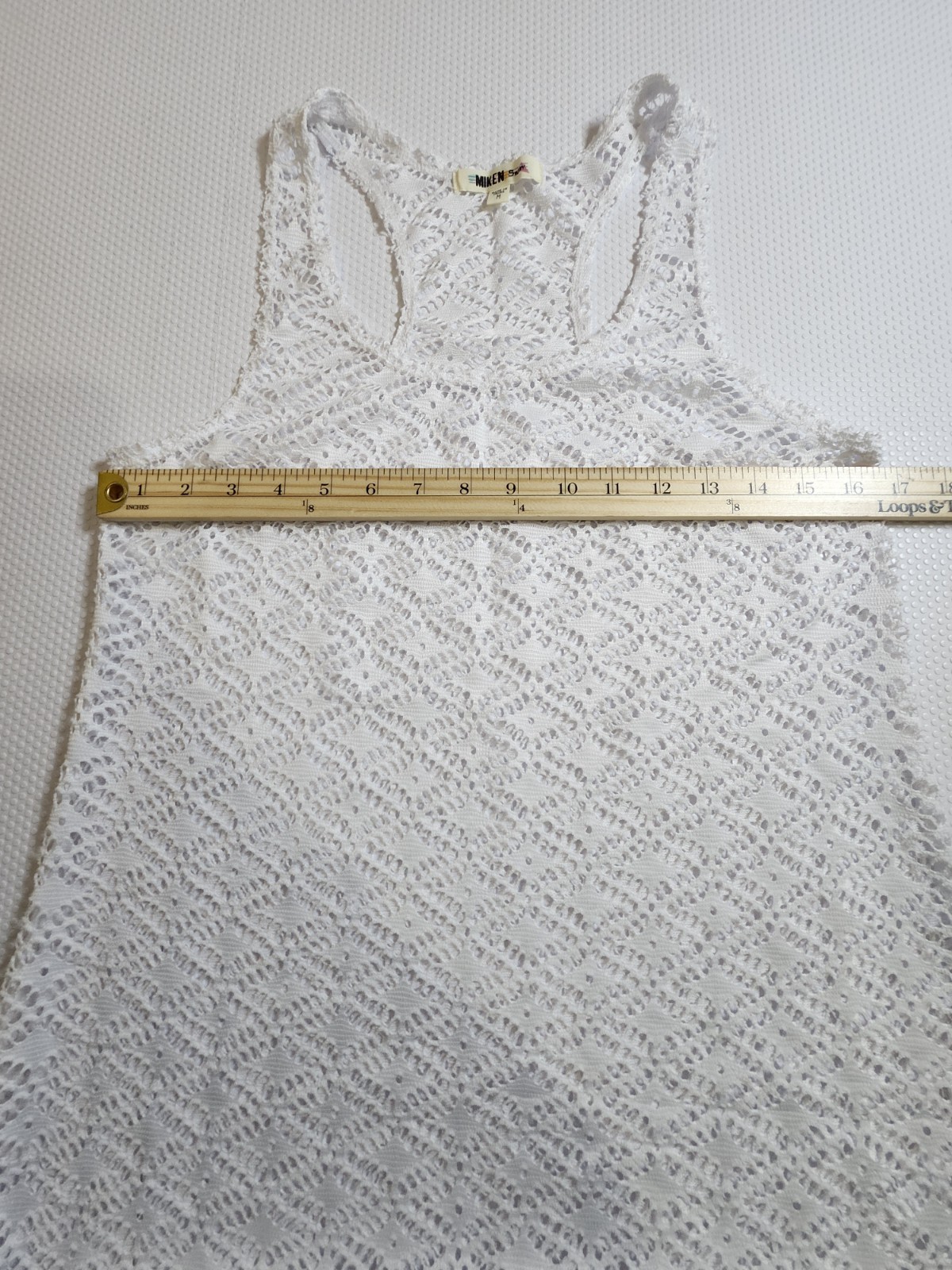 White Swimsuit Cover Up Racerback Tank Top - Women - photo 3