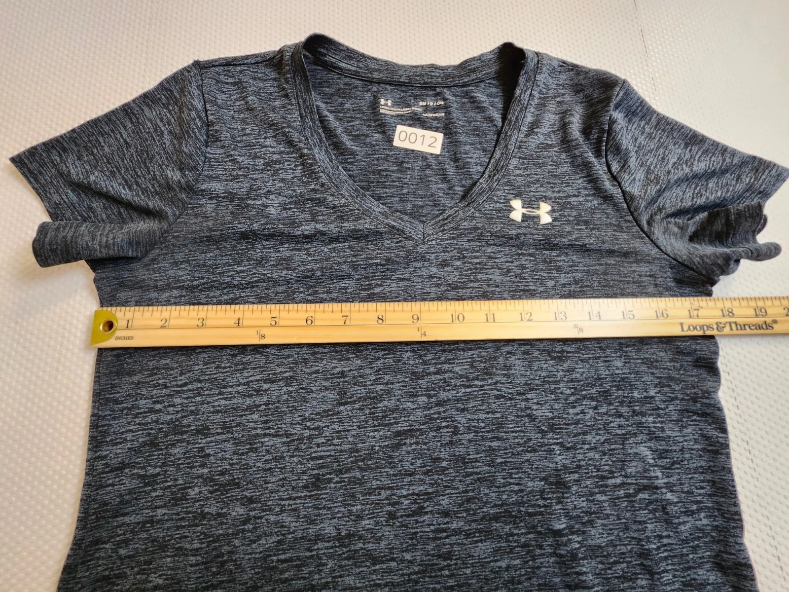 Under Armour Women's V-Neck Performance Tee - Dark Heather Gray - photo 5