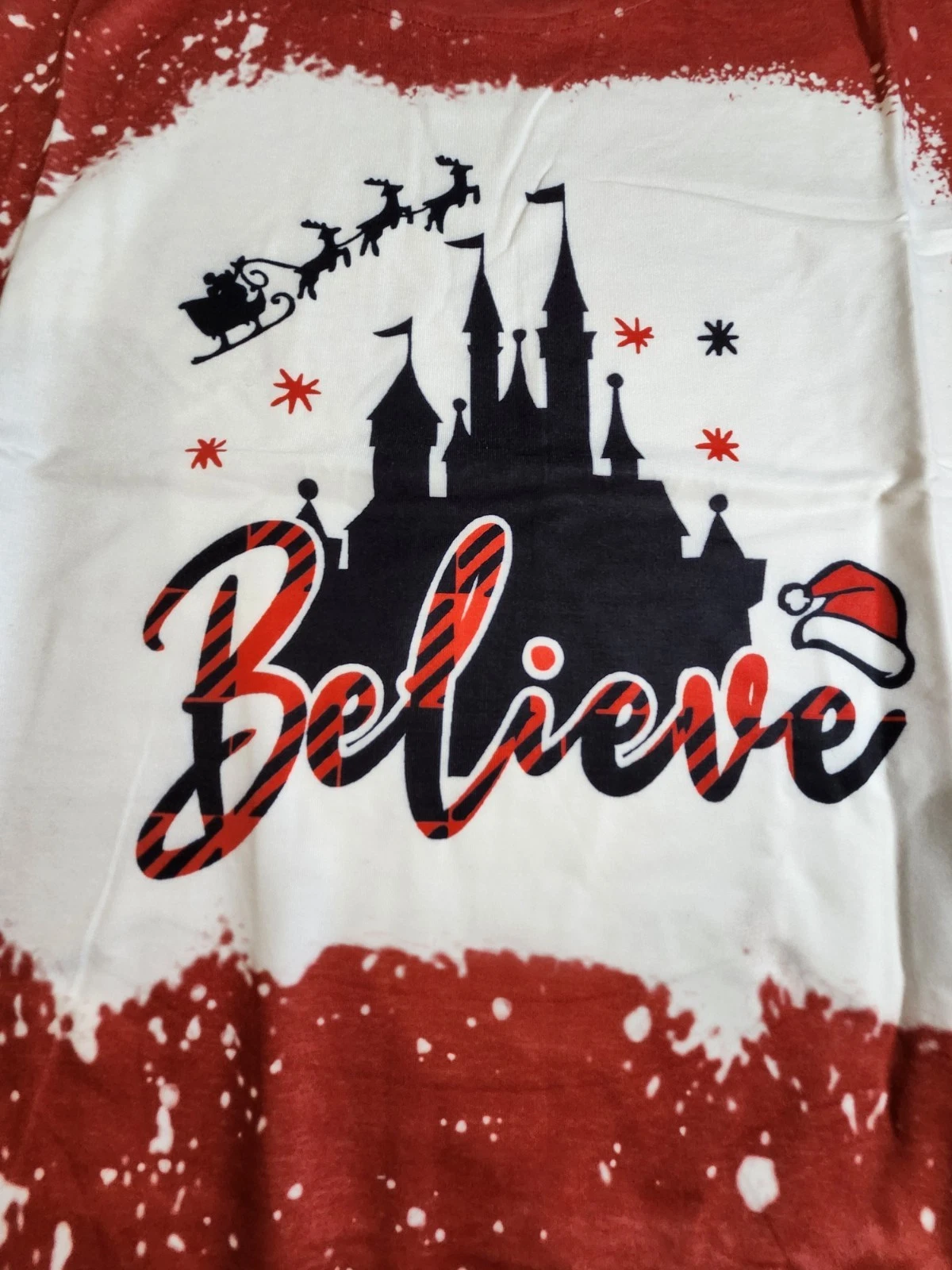 Believe Castle Holiday Sweatshirt - Red & White - Women's XL - photo 4