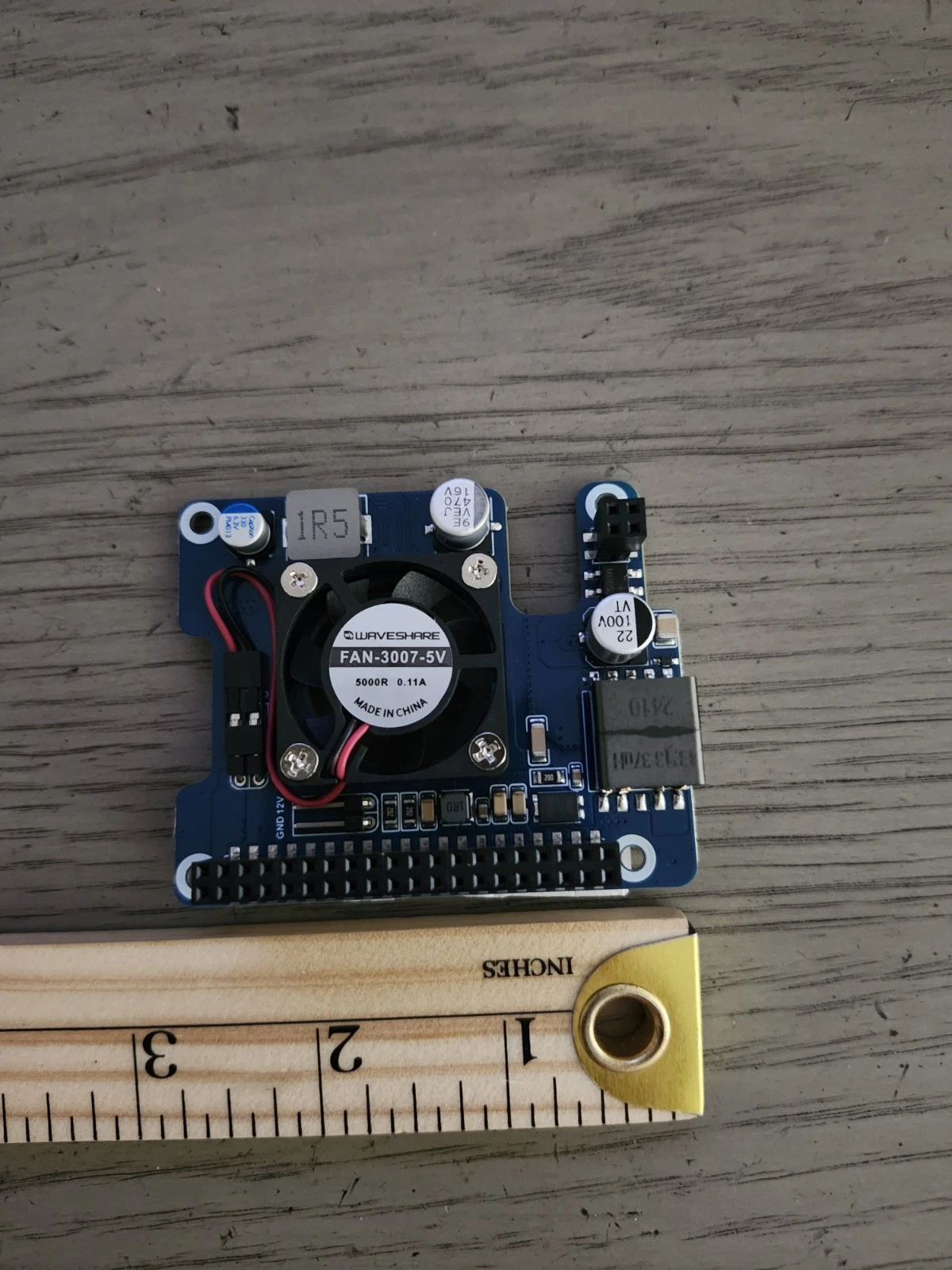 Blue Mini Fan-Cooled Raspberry Pi HAT - photo 2