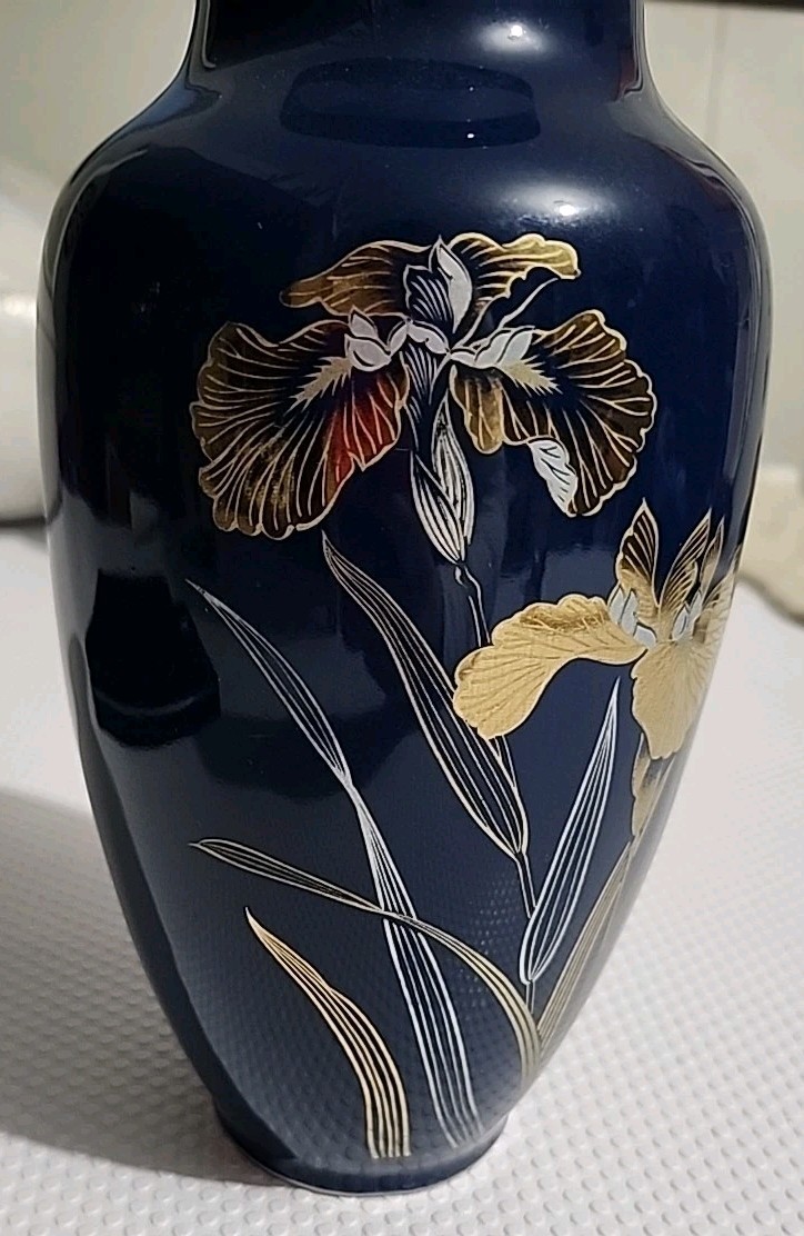 Japan Vintage Dragonfly Vase Blue/Gold - photo 2