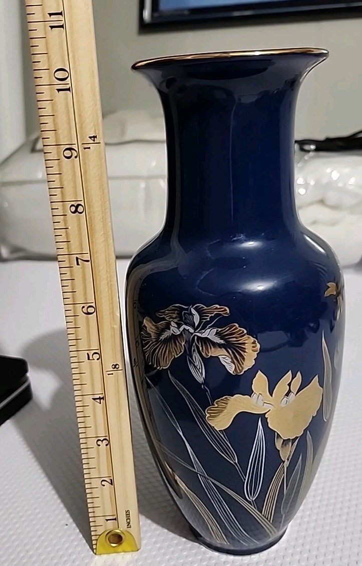 Japan Vintage Dragonfly Vase Blue/Gold - photo 4