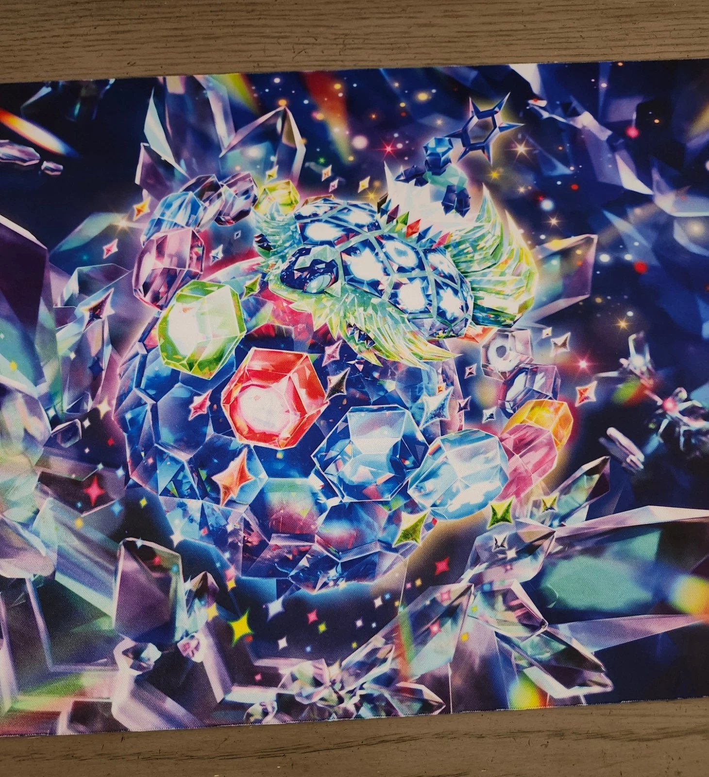 Official Pokémon-themed playmat featuring a multicolor crystal o - photo 3