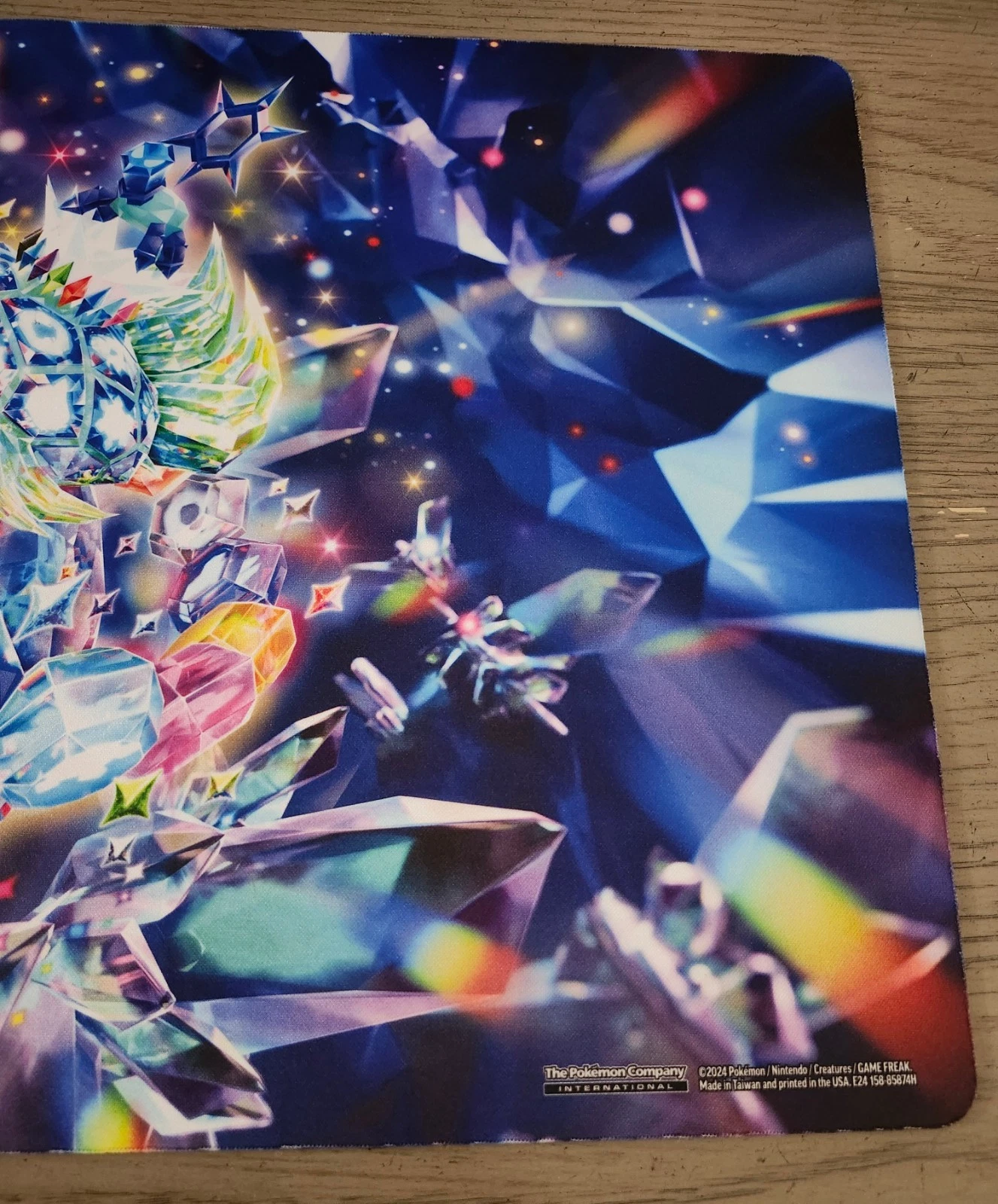 Official Pokémon-themed playmat featuring a multicolor crystal o - photo 4