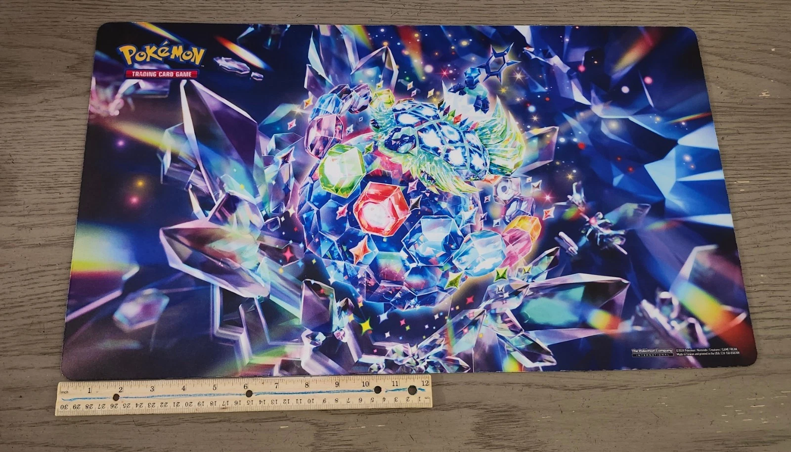 Official Pokémon-themed playmat featuring a multicolor crystal o - photo 5
