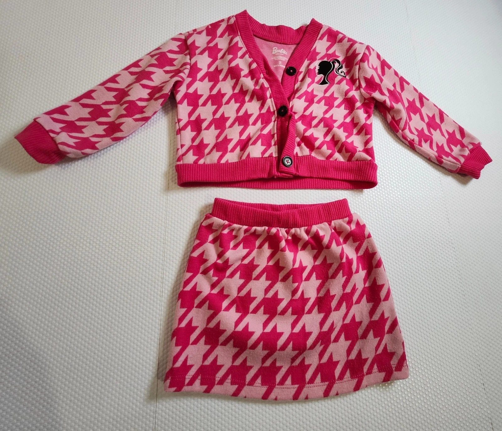 Barbie Hot Pink & Light Pink Knit Outfit Set