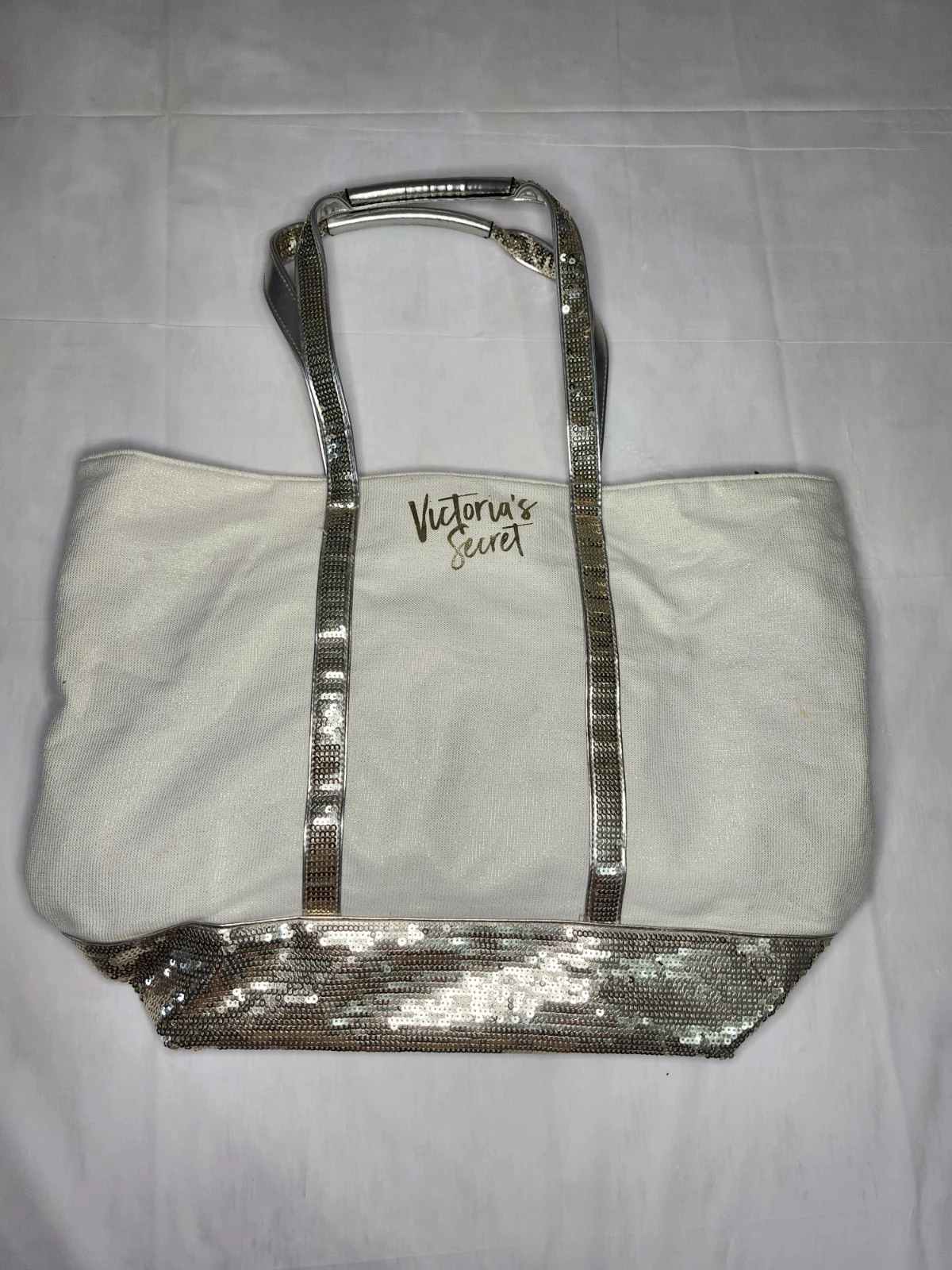 Victoria's Secret Tote Bag Sparkle Sequence Pre Owned Good Condi - photo 2