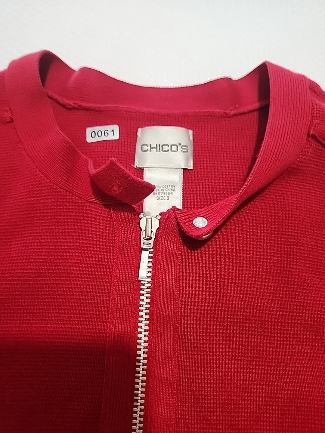 Women's CHICO'S Red Cardigan Sweater - Size 3 - photo 3