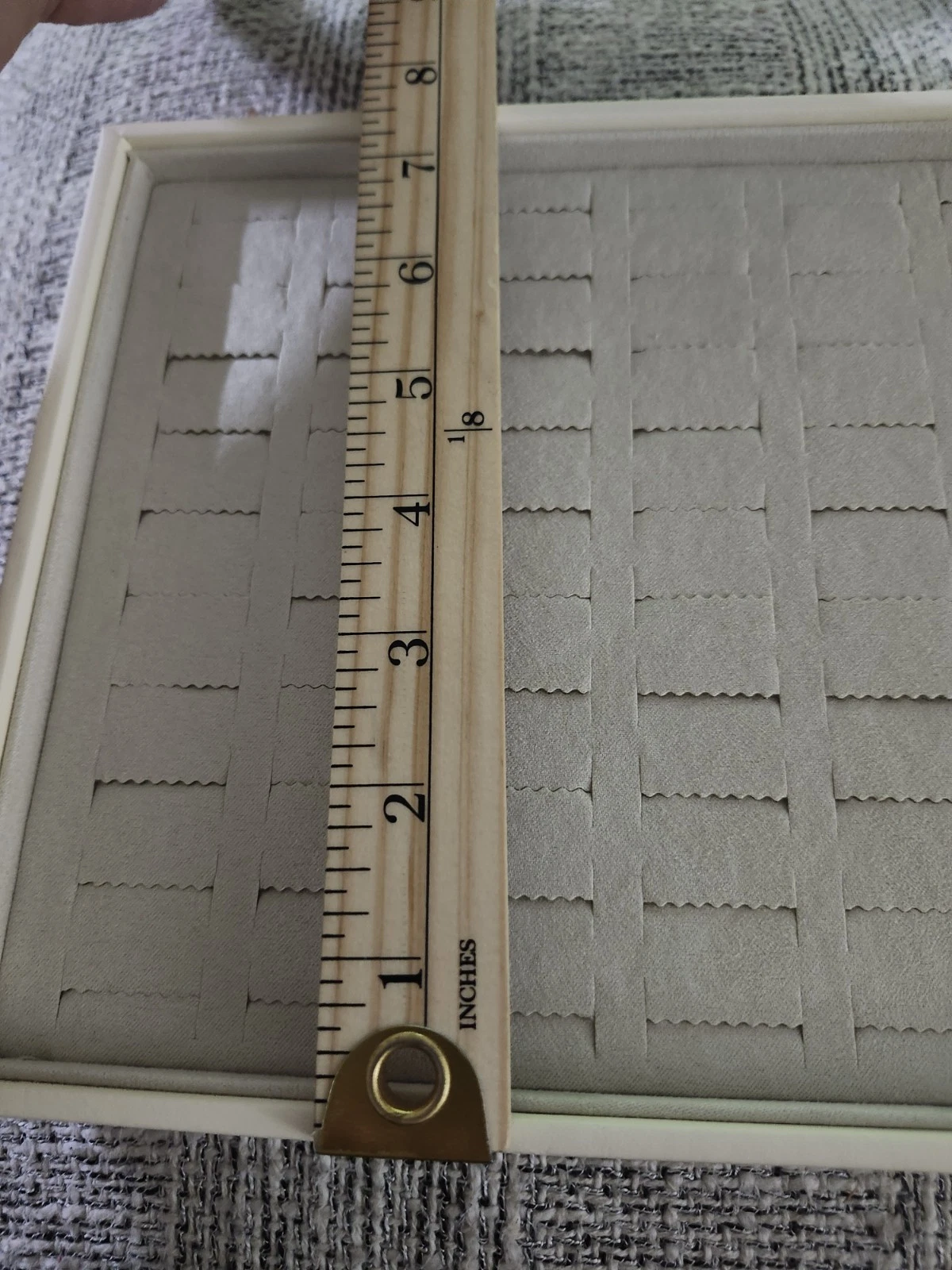 Neutral Cream Jewelry/Ring Display Tray/Case - photo 5