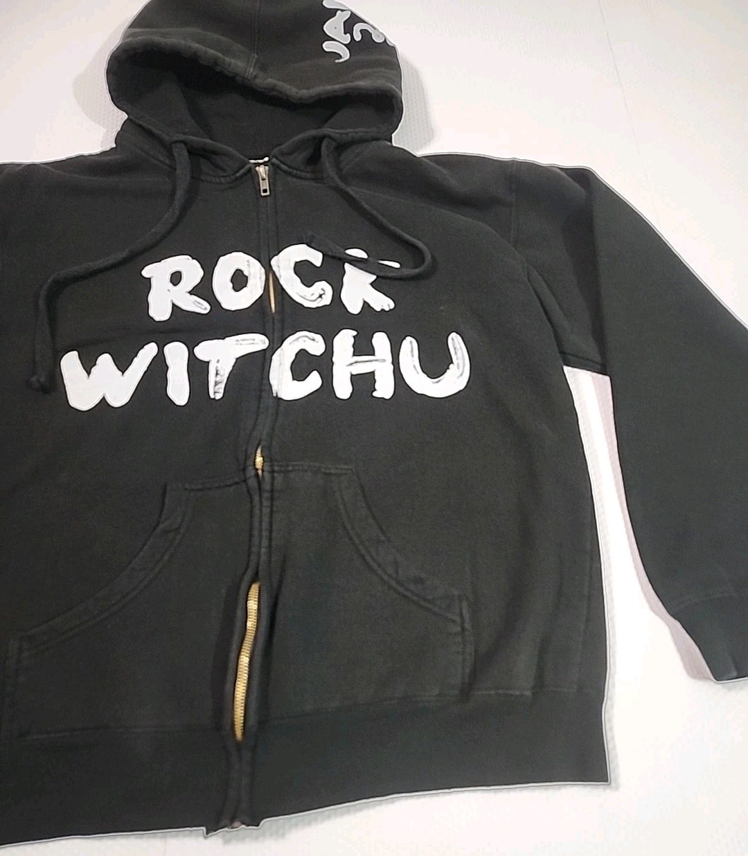 Janet Jackson 2008 Tour Zip Up Hoodie Black White Letters - photo 4