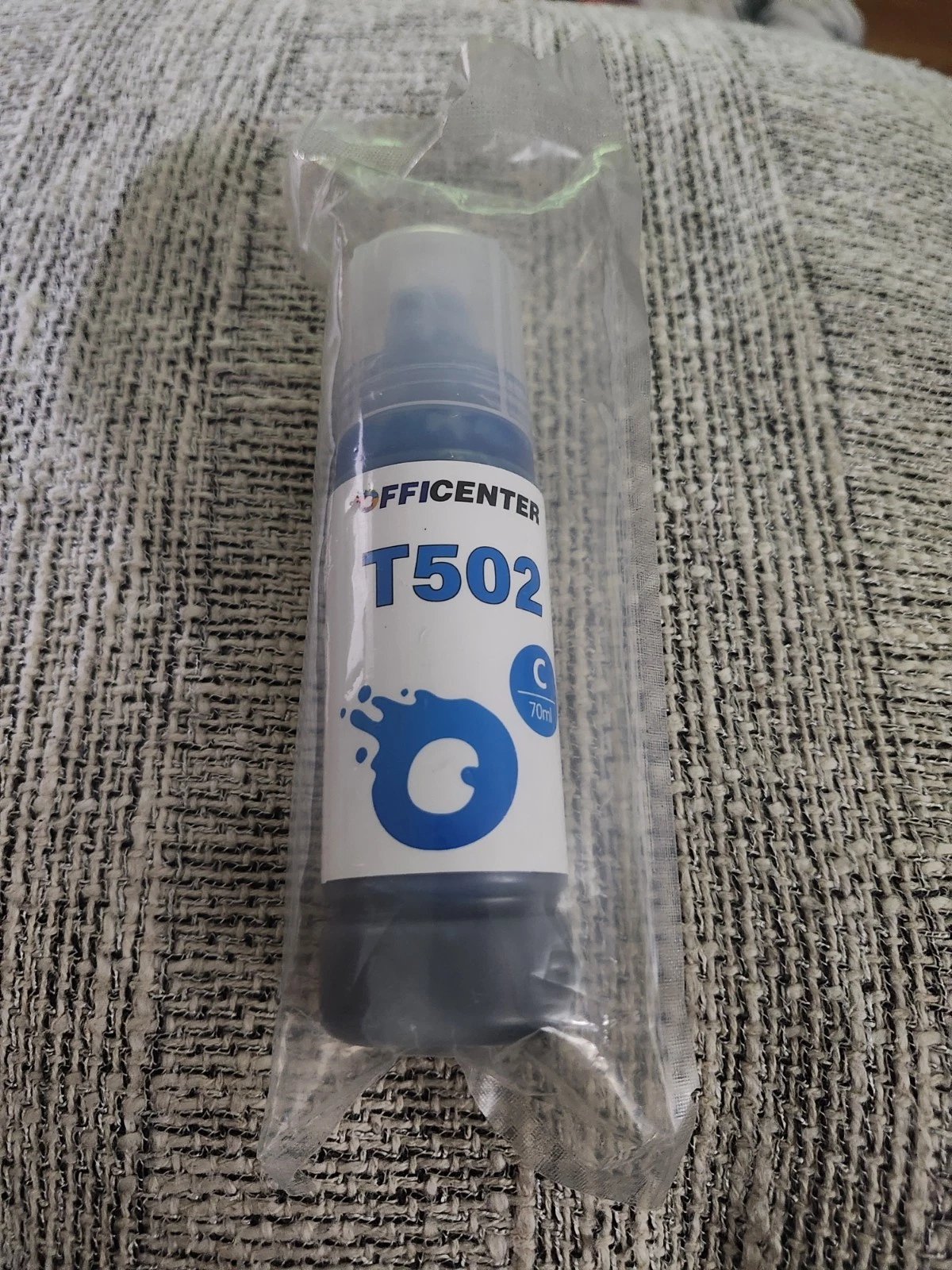 OFFICENTER T502 Cyan Ink Bottle - Blue and White - photo 2