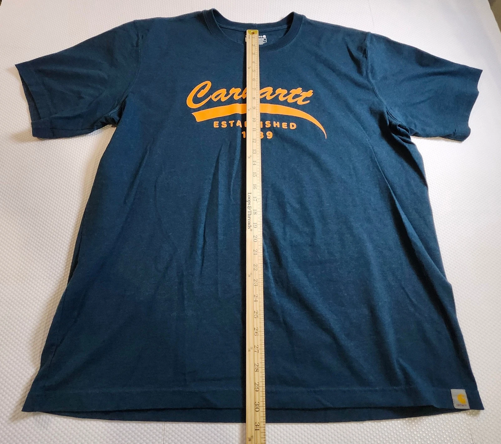 Carhartt Men's Teal Short-Sleeve Logo Tee 2XL - photo 3