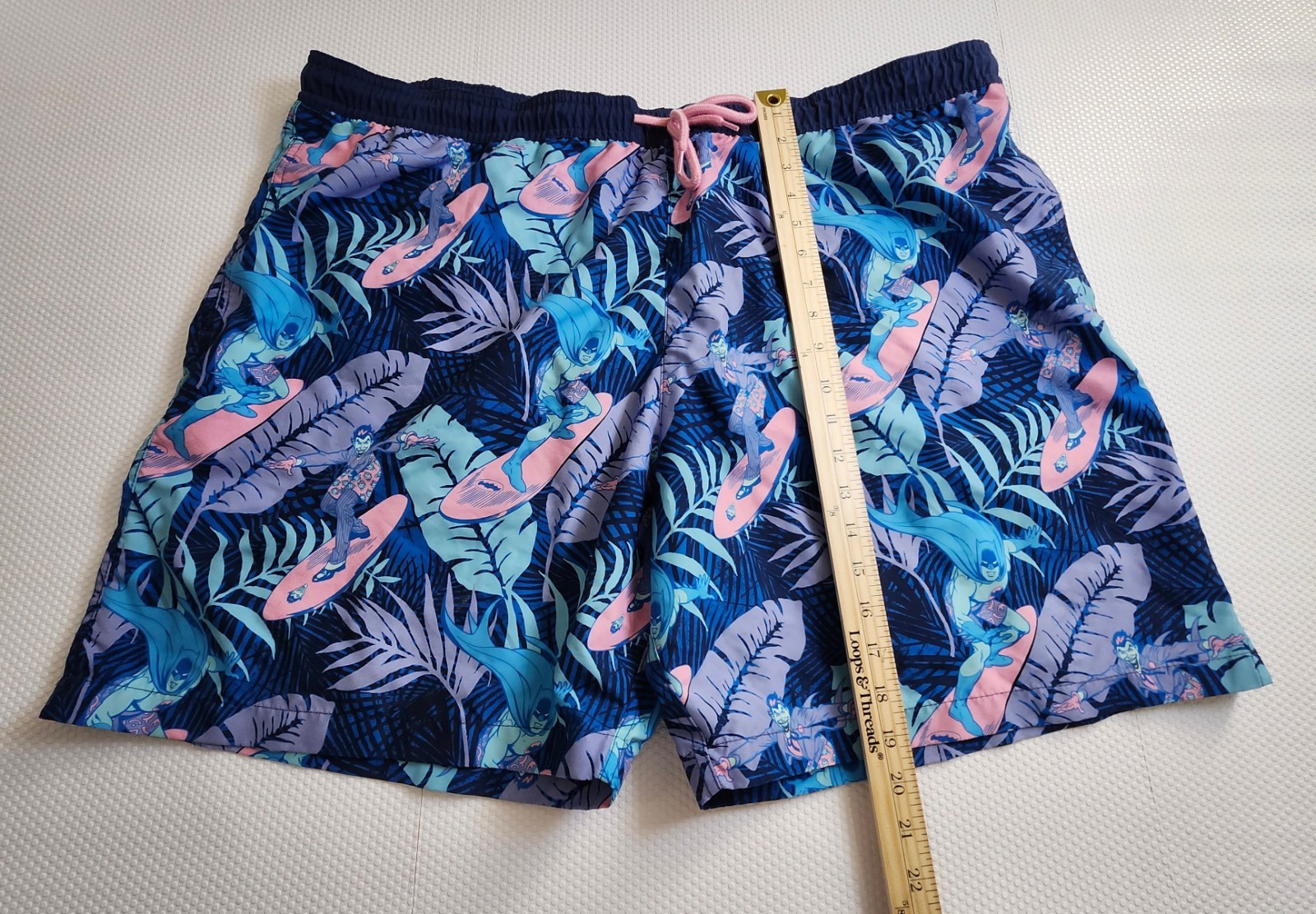 Batman Men's Navy Surf Board Shorts - photo 2